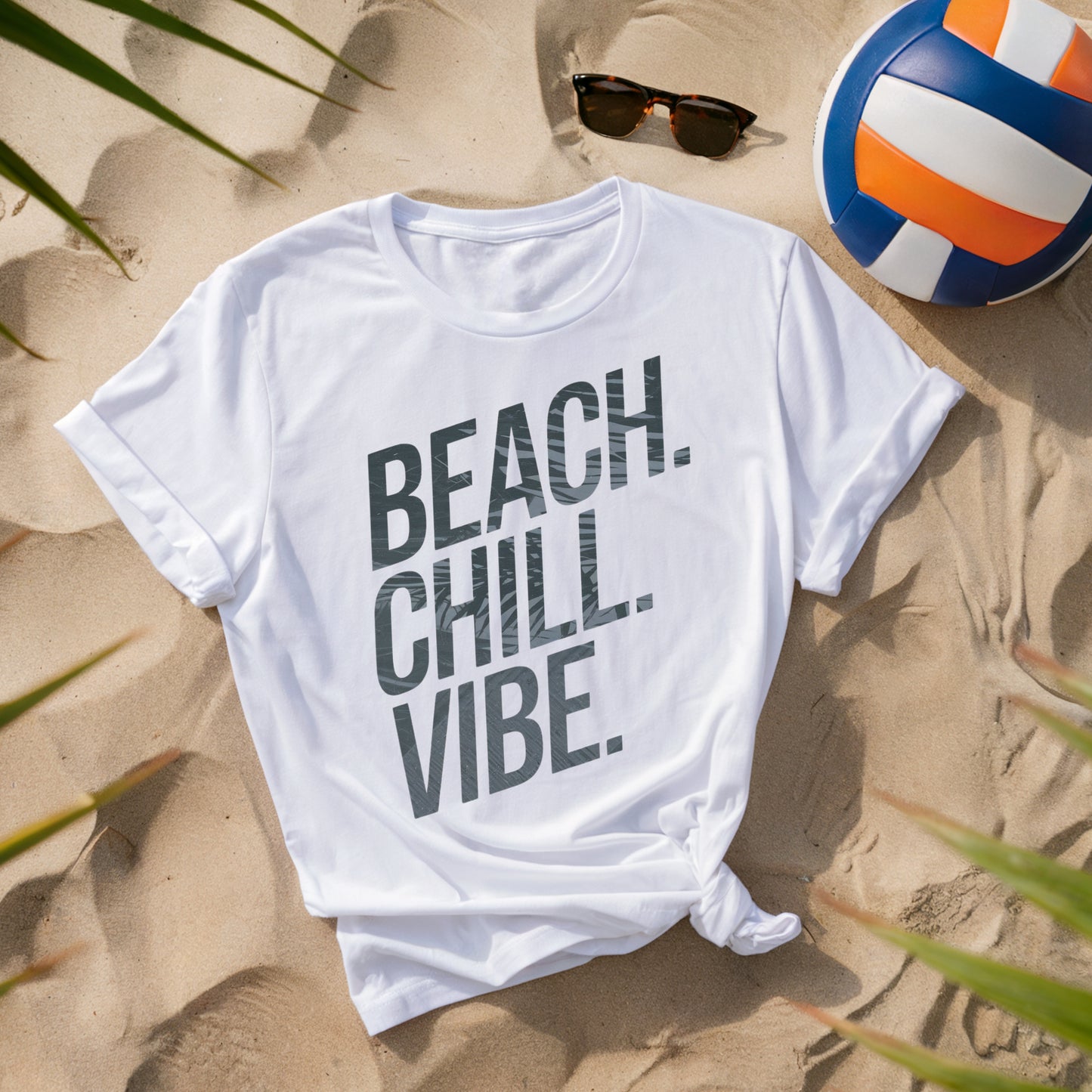 Beach. Chill. Vibe. T-shirt