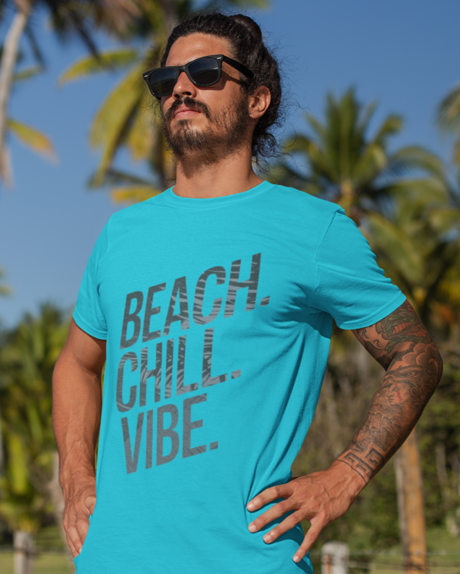 Beach. Chill. Vibe. T-shirt