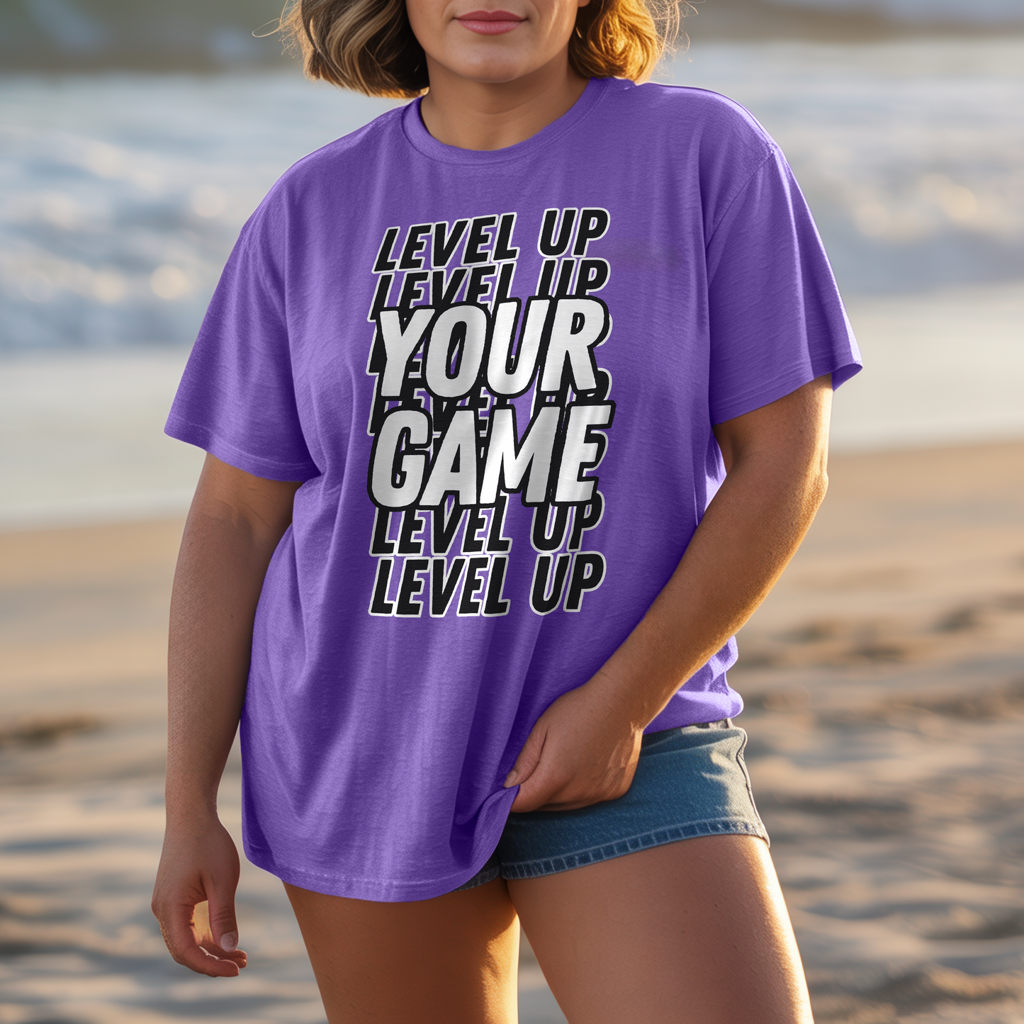 Level Up Your Game Volleyball T-Shirt | Unisex Graphic Tee
