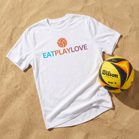 Eat Play Love Volleyball T-Shirt | Unisex Graphic Tee