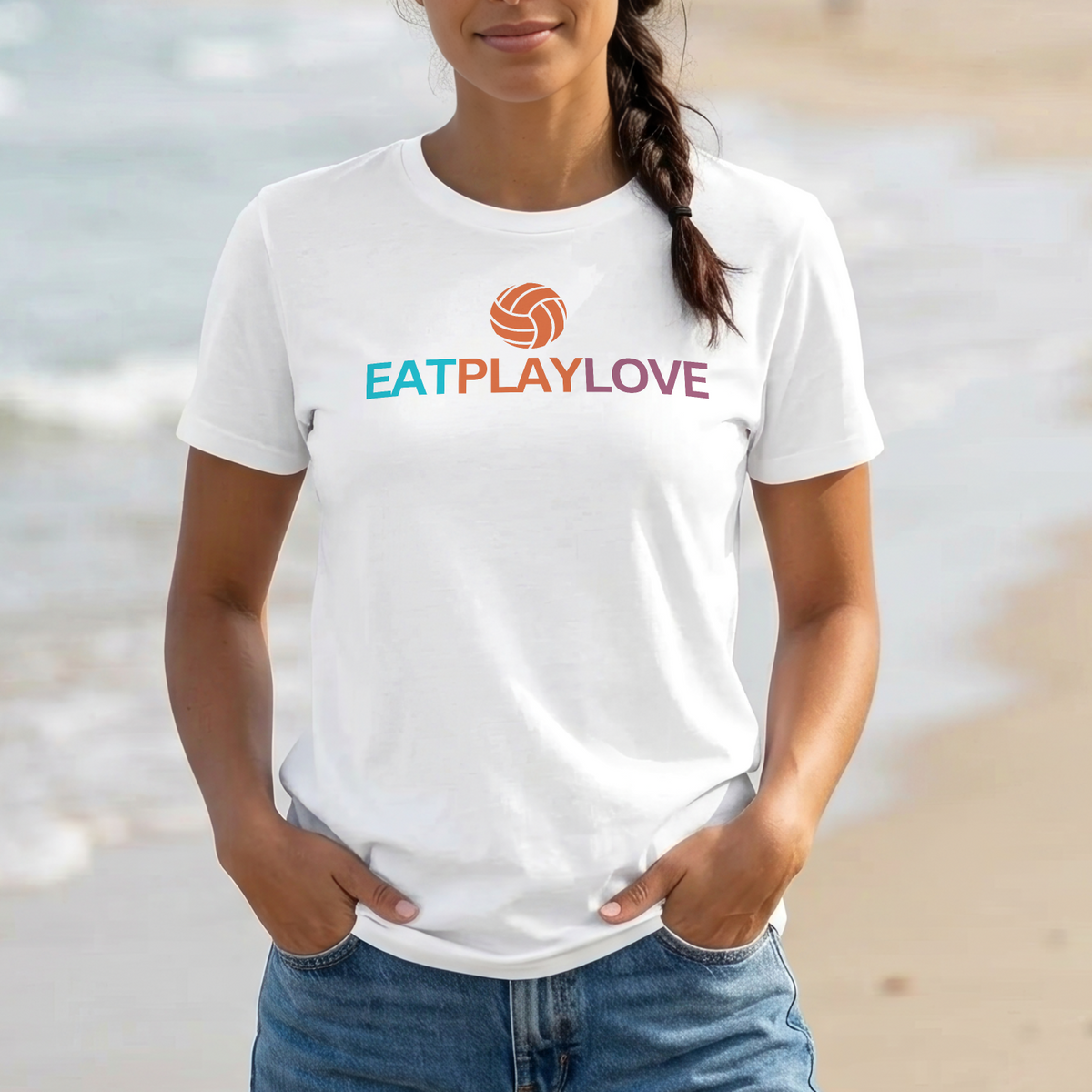 Eat Play Love Volleyball T-Shirt | Unisex Graphic Tee