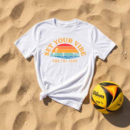Set Your Vibe, Own the Sand Volleyball T-Shirt | Unisex Graphic Tee
