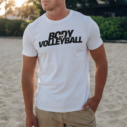 Body By Volleyball (Black and white) T-Shirt | Unisex Graphic Tee