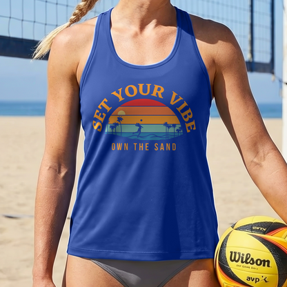 Set Your Vibe, Own the Sand Volleyball Tank Top | Women’s Racerback Tank